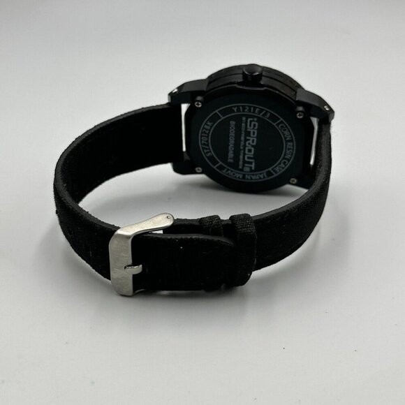 Sprout Seaworld Watch Women Black Penguin Dial Organic Cotton Band New Battery - Picture 11 of 16